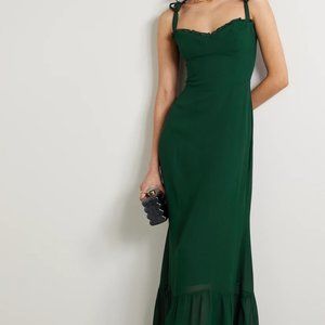 Reformation Jasen ruffled georgette maxi gown